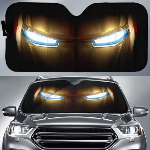 Iron Man Eyes Face Car Sun Shade
