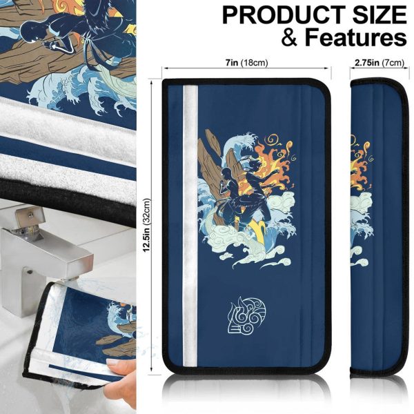 aang and katara avatar the last airbender anime car seat belt covers klxzv