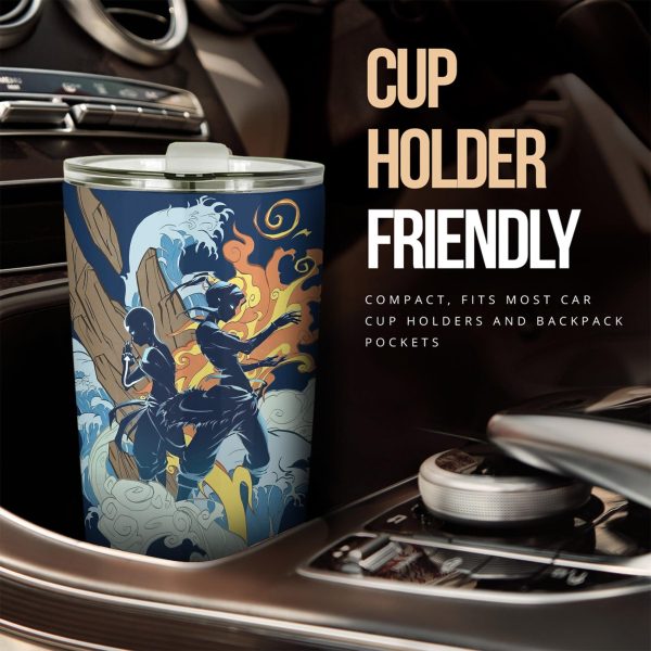 aang and katara tumbler cup custom avatar the last airbender anime car accessories zjv7x