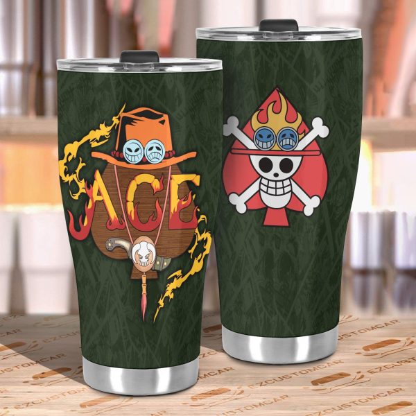 ace car tumblers cup custom anime one piece car accessories zbdmy