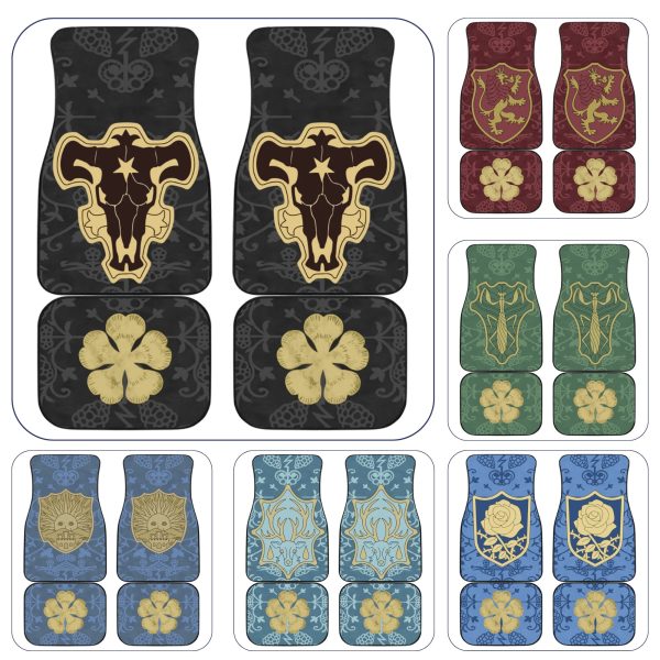 Adventure with Squads Black Clover Car Floor Mats – Set of 4 Adventure with Squads Black Clover Car Floor Mats – Set of 4