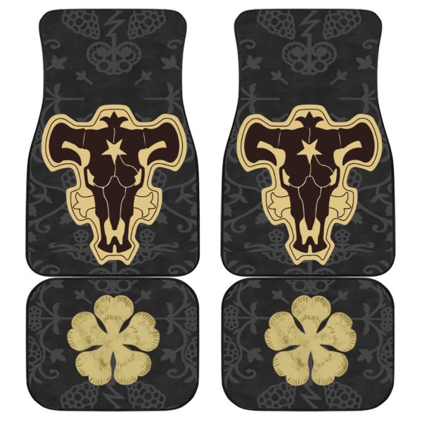 Adventure with Squads Black Clover Car Floor Mats – Set of 4