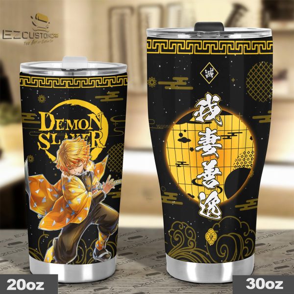 agatsuma zenitsu travel mug ideal tumbler for your demon slayer collections aotjs