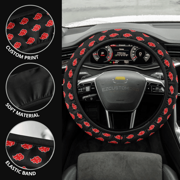 akatsuki cloud pattern steering wheel cover fn7ei