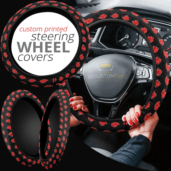 akatsuki cloud pattern steering wheel cover pudlk