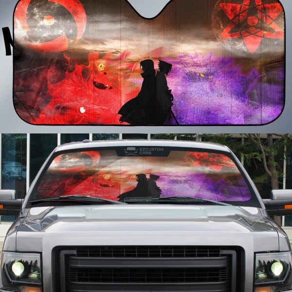 Akatsuki Itachi x Sasuke Naruto Anime Car Sun Shade