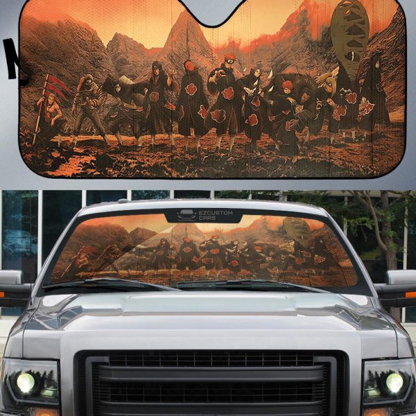 Akatsuki Naruto Car Sun Shade Anime Car Accessories