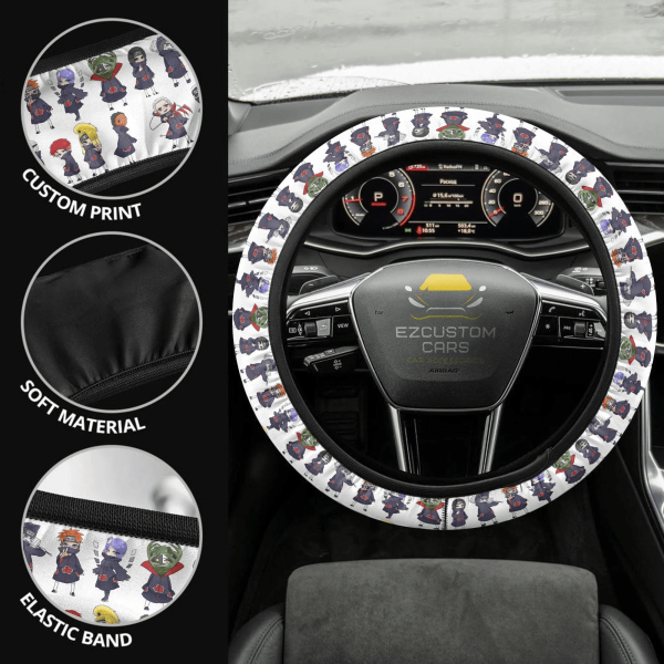 akatsuki naruto anime steering wheel cover custom naruto anime car accessories 683hd