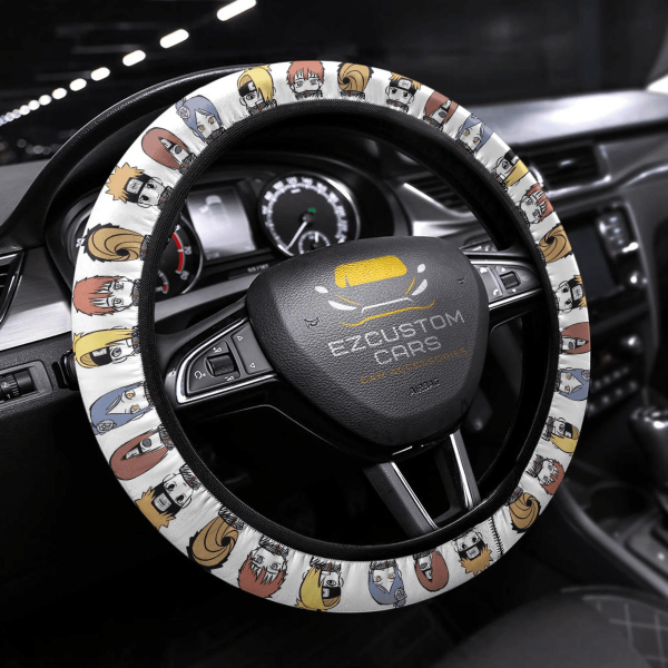 Akatsuki Cloud Anime Steering Wheel Cover Naruto Car Accessories