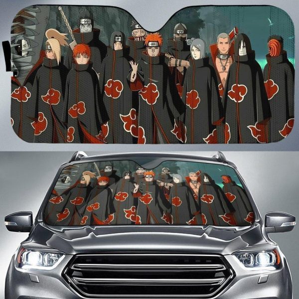 Akatsuki Naruto Car Sun Shade Accessories Anime Car Parts Team Members
