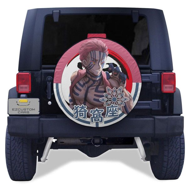 Akaza Spare Tire Cover Custom Demon Slayer Anime Car Accessories