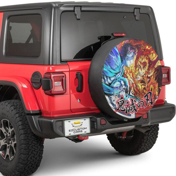 akaza x rengoku spare tire cover custom demon slayer anime car accessories ztixn