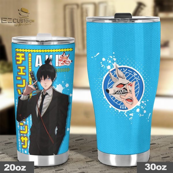 aki hayakawa travel mug gift idea for chainsaw man fans yukiw