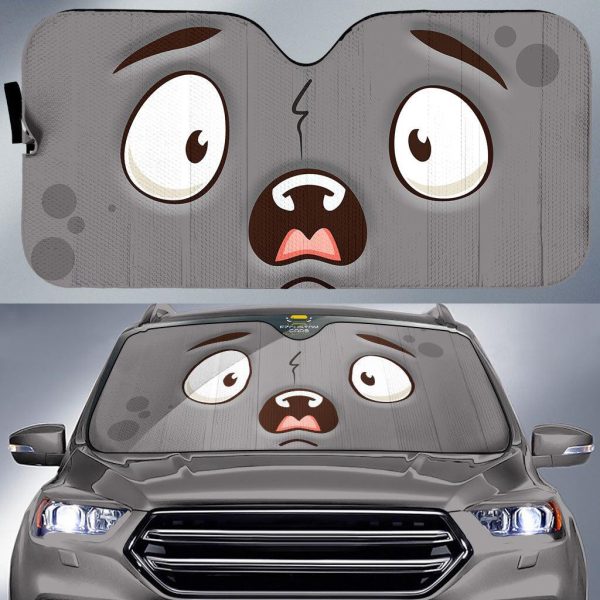alarm cartoon eyes car sun shade custom car accessories 7nuna