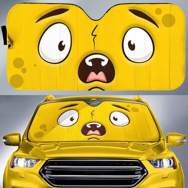 alarm cartoon eyes car sun shade custom car accessories optmd