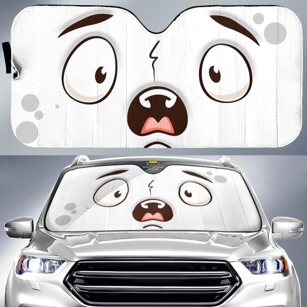 Alarm Cartoon Eyes Car Sun Shade Custom Car Accessories