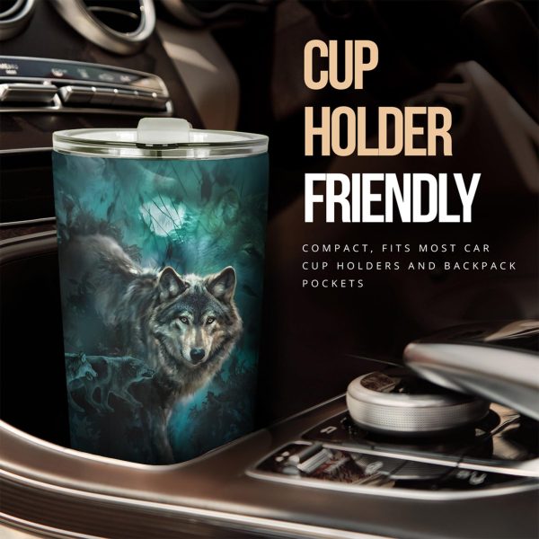 alert wolf car tumbler cup custom animal car accessories zr1z0