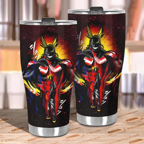 all might car tumbler cup cutsom my hero academia anime car accessories f1gp4