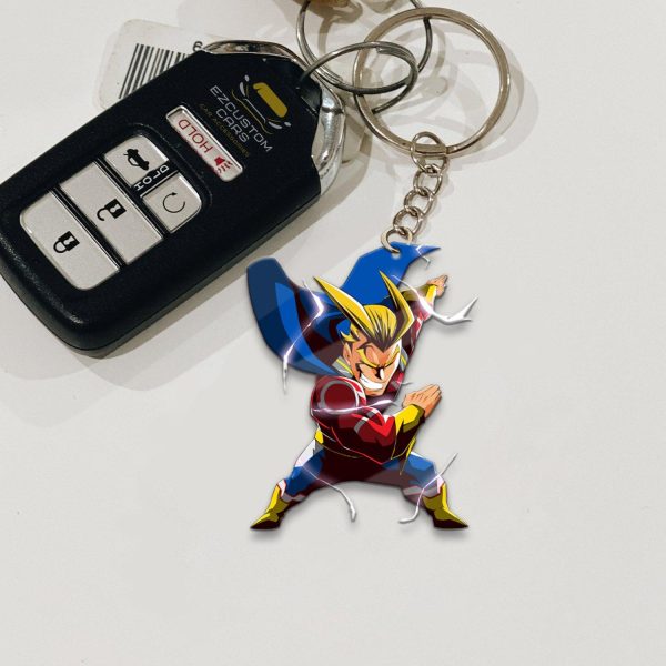 all might keychains custom my hero academia anime car accessories fxtaz
