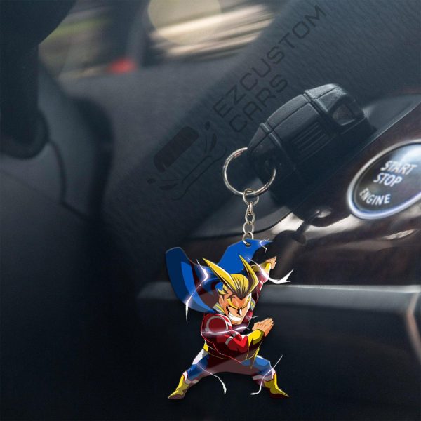 all might keychains custom my hero academia anime car accessories padlh