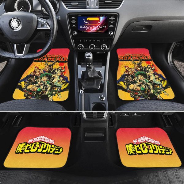 all might x heroes car floor mats custom mha anime car accessories q744z