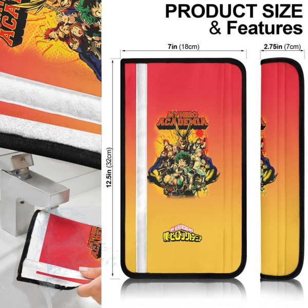 all might x heroes seat belt covers custom mha anime car accessories ldmc6