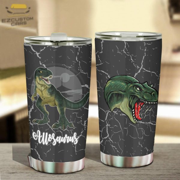 allosaurus car tumbler cup custom dinosaur car accessories tsf7t