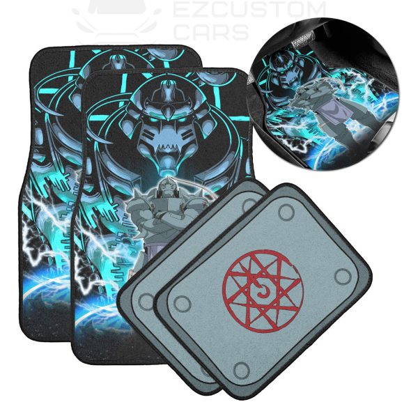 Alphonse Elric Car Floor Mats Custom Fullmetal Alchemist Anime Car Accessories