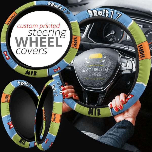 android 17 anime steering wheel cover custom dragon ball anime car accessories nza0s