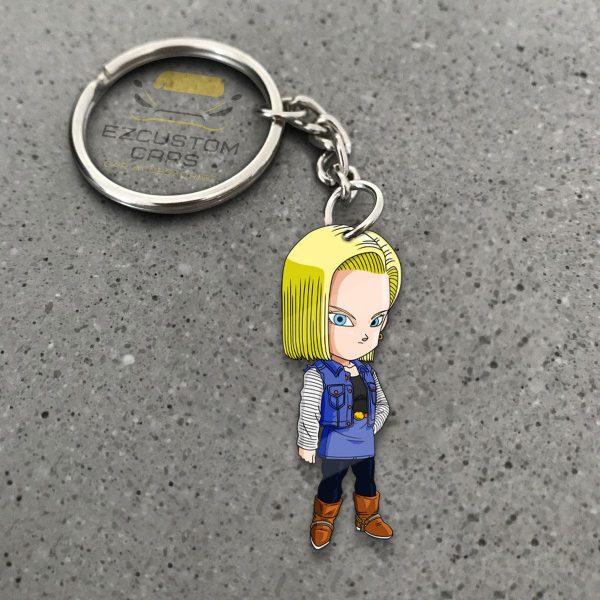 Android 17 Keychains Custom Dragon Ball Anime Car Accessories