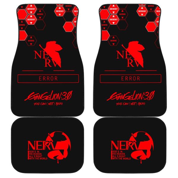 angel impact car floor mats custom neon genesis evangelion anime car accessories rr4sp