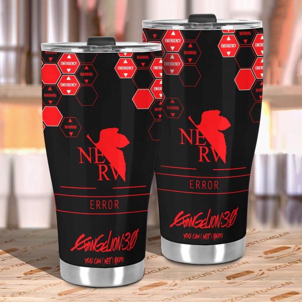 angel impact car tumbler cup custom neon genesis evangelion anime car accessories 57lgd