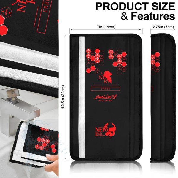 angel impact seat belt covers custom neon genesis evangelion anime car accessories 44ztv