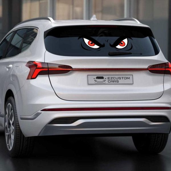 angry cartoon eyes car sticker custom car accessories 1ay2g