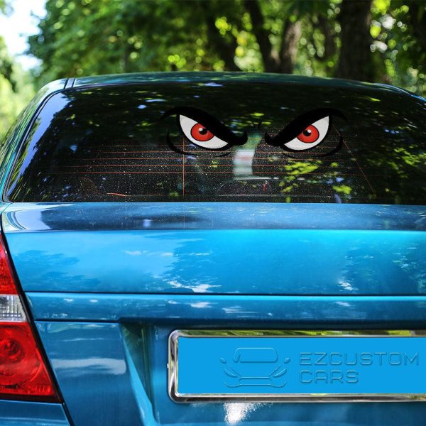angry cartoon eyes car sticker custom car accessories no8su