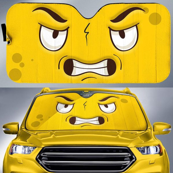 Angry Cartoon Eyes Car Sun Shade Custom Car Accessories