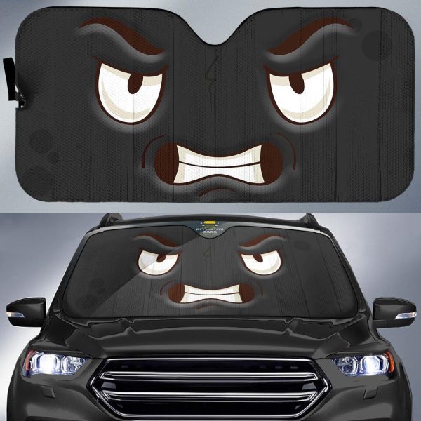 angry cartoon eyes car sun shade custom car accessories crcff