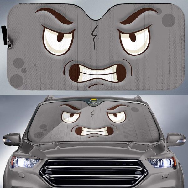 angry cartoon eyes car sun shade custom car accessories j9llc