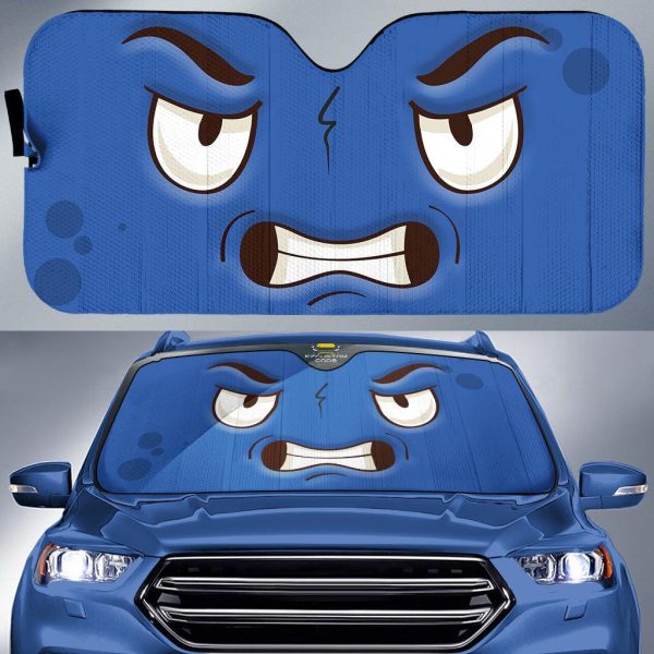 angry cartoon eyes car sun shade custom car accessories lyfhf