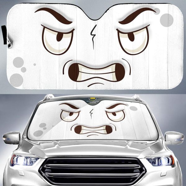 Angry Cartoon Eyes Car Sun Shade Custom Car Accessories