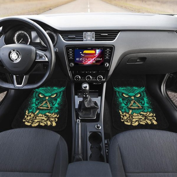 angry owl car floor mats custom owl car accessories mzs70