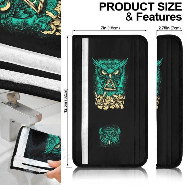 angry owl seat belt covers custom owl car accessories 5bq4e