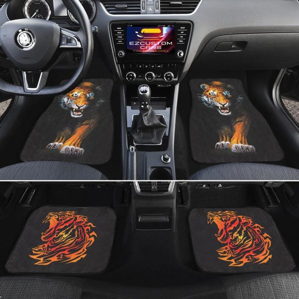 angry tiger car floor mats custom tiger car accessories bwoyc