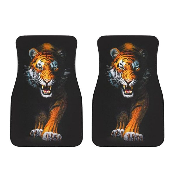 angry tiger car floor mats custom tiger car accessories eiyoh