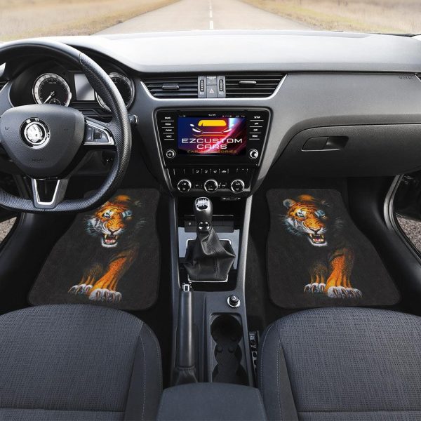 angry tiger car floor mats custom tiger car accessories rvjgv