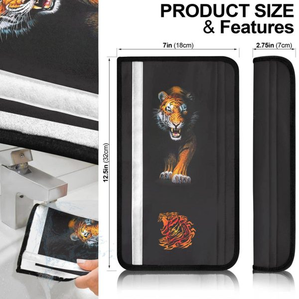 angry tiger seat belt covers custom tiger car accessories gmtnh