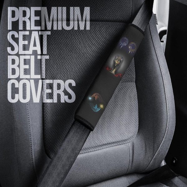 angry wolf seat belt covers custom animal car accessories xbbqx