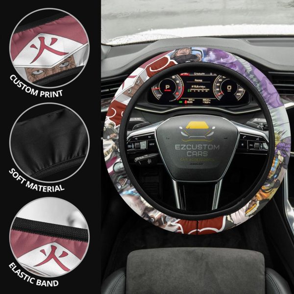 Anime Steering Wheel Cover Custom Akatsuki Anime Car Accessories