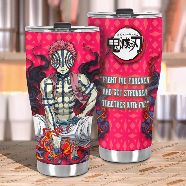 anime tumbler mug demon slayer cups akaza car accessories rico5