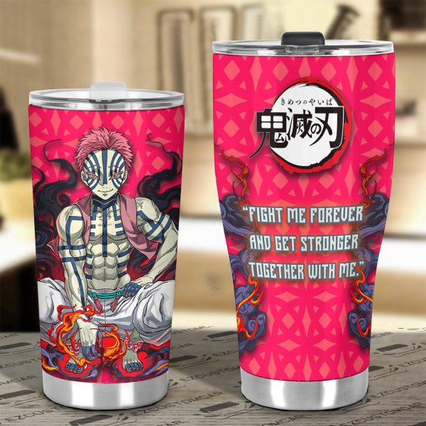 anime tumbler mug demon slayer cups akaza car accessories txknc